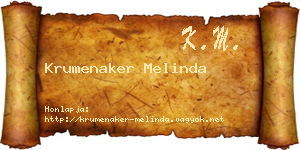 Krumenaker Melinda névjegykártya