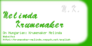 melinda krumenaker business card